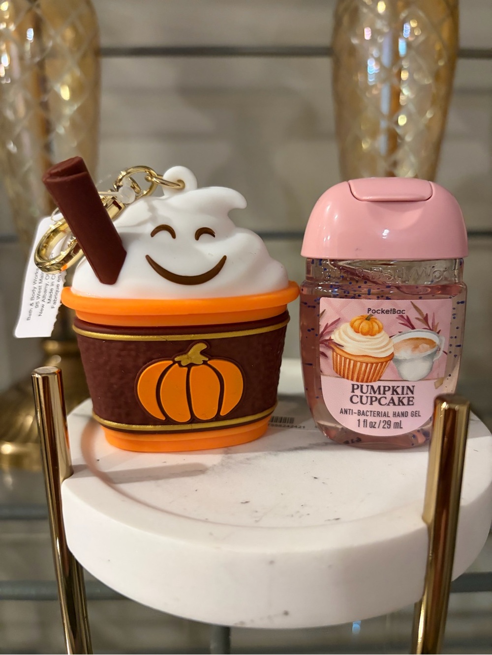 Bath & Body Works Pumpkin Milkshake  PocketBac Holder & Pumpkin Cupcake BAC
